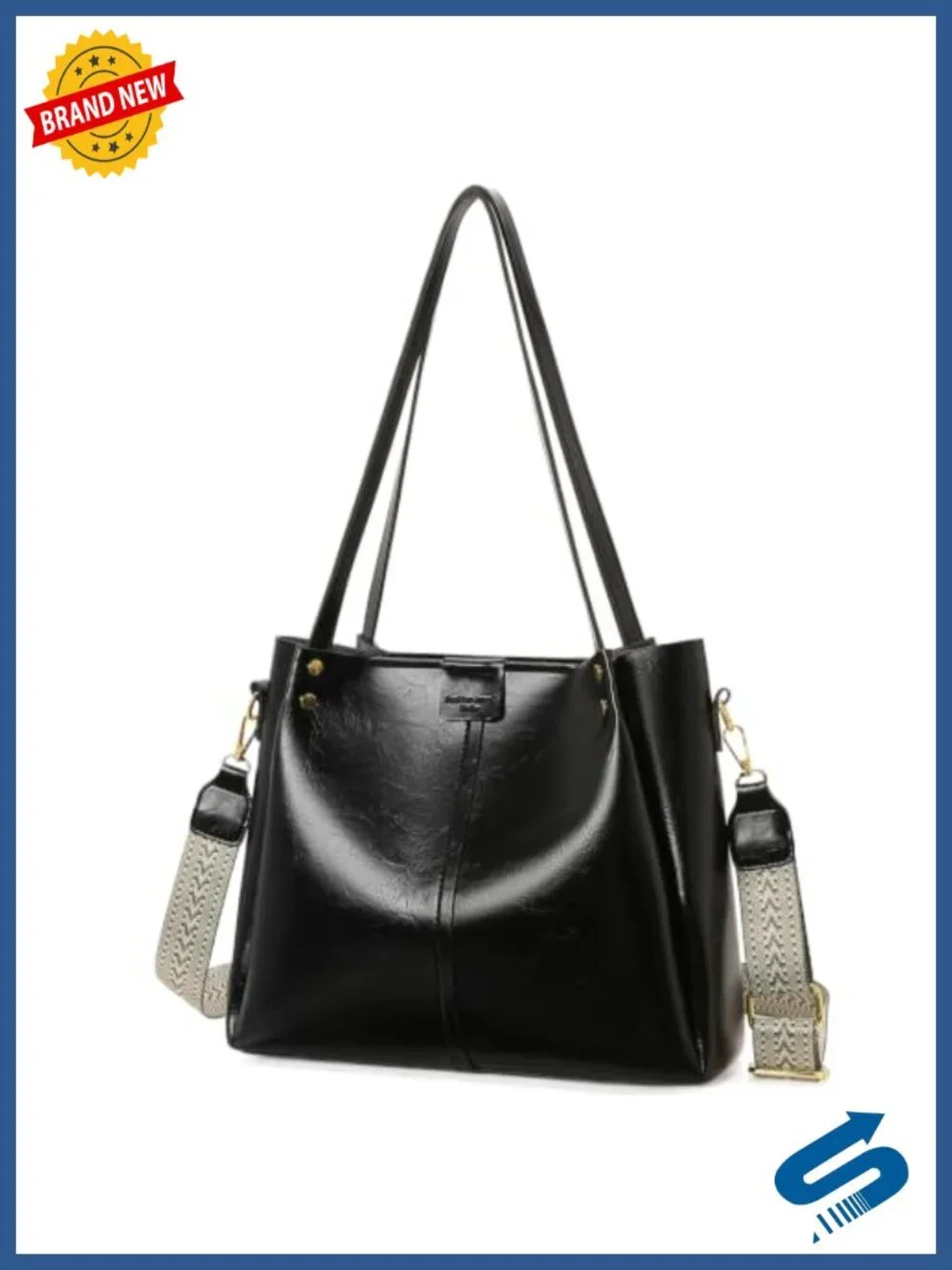 Women's Hobo Bag Faux Leather Shoulder Purse with Crossbody Straps